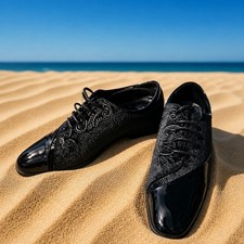Bruno Marc 6.5 Black Oxford Dress Shoes Lace Up