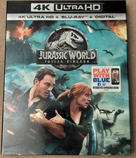 Jurassic World Fallen Kingdom 4K UHD Blu-ray+Digital Brand New Sealed Slipcover