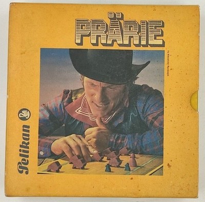    Prärie Pelikan Brettspiel 70er Holzspiel Western komplett