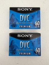 NEW Sony 60 min Mini DV Premium DVC Blank Tape Video Cassete - Lot Of 2