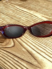 Oakley Fives XS Sunglasses Red Translucent Frame Original Case Zip Bag