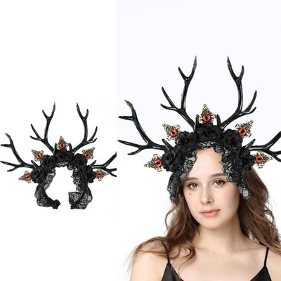 Mysterious Eye Deer Antler Headwear With Comfortable Wear For Halloween Event