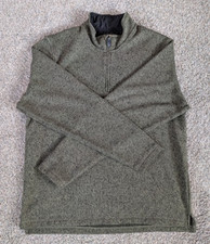 Wrangler Authentics 1/4 Zip Pullover Men  s Green Fleece Casual Outdoor Large