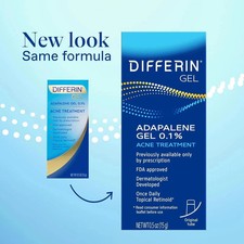 Differin Acne Treatment Gel, Retinoid Treatment for Face with 0.1 Adapalene