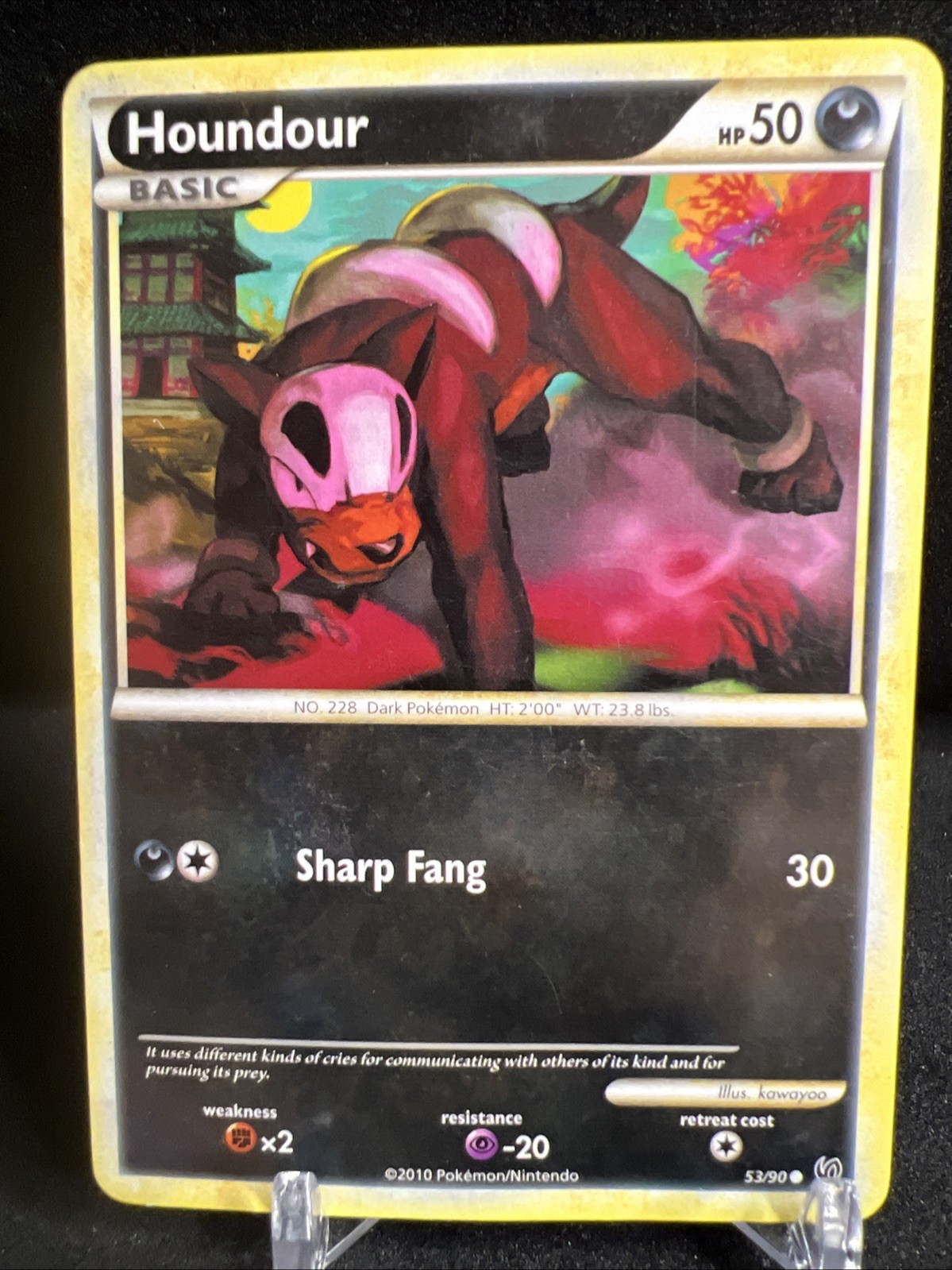 Houndour 53/90 HS Undaunted Pokemon Card 2010