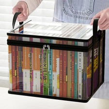 1pcs Clear PVC Storage Box Flip Top Lid Multi Use Organizer Gift Container Case