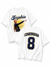 Unisex Sophie Cunningham 8 Double Sided Tee, Oversized Game Day Basketball Grap