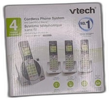 VTech DECT 6.0 Four Handset Cordless Phones with Caller ID, Backlit Keypads and