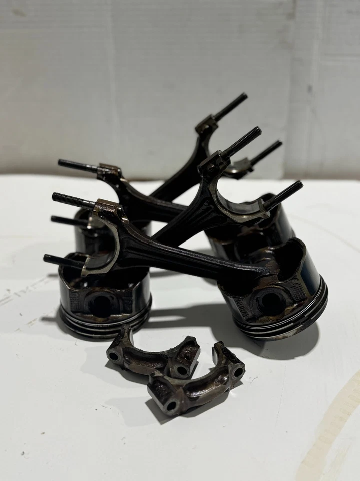 1993-1998 VW JETTA GOLF 2L 2.0L I4 USED STK PISTONS & RODS FOR PARTS - Image 3 of 4