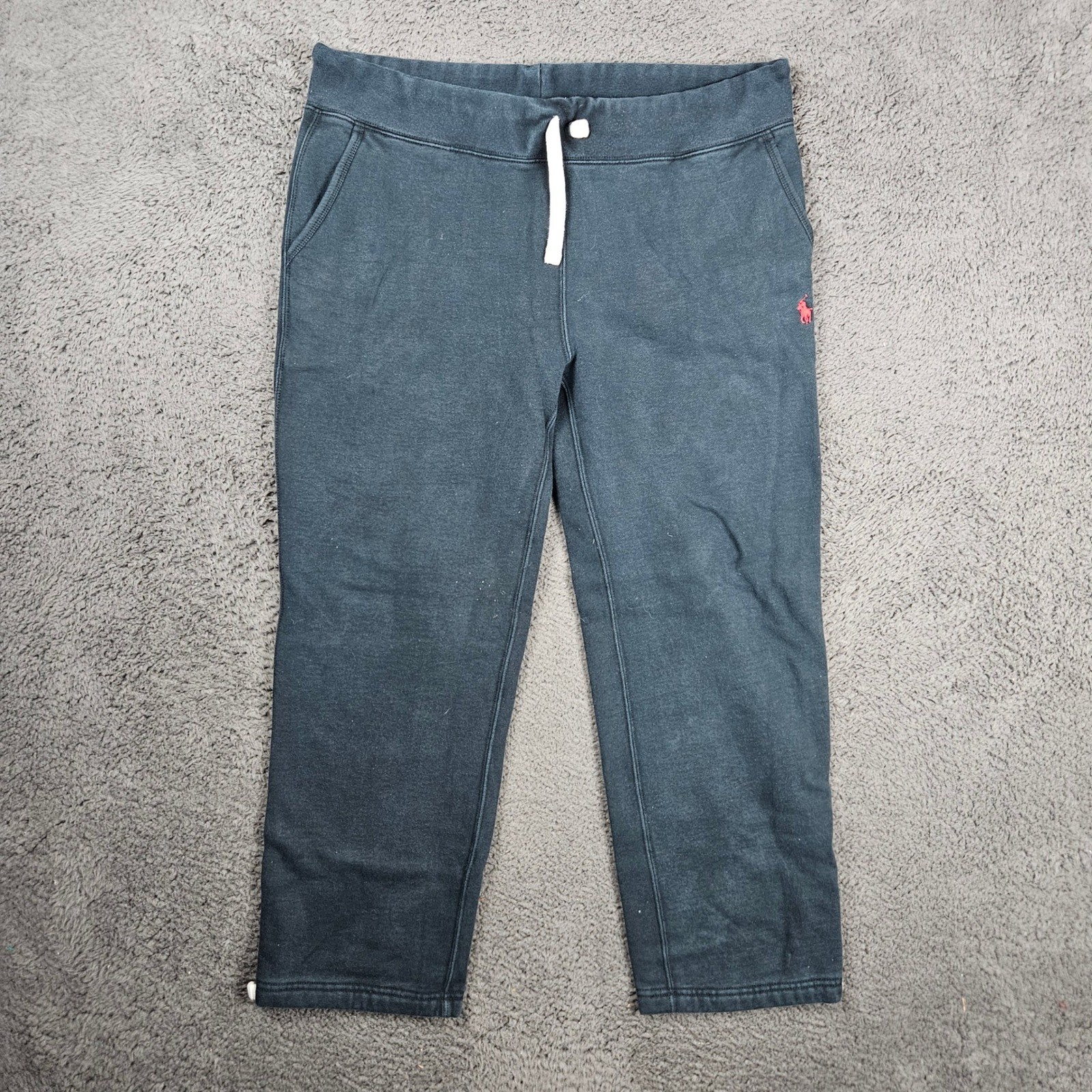 Polo Ralph Lauren Mens Navy Blue Fleece Sweatpants Red Pony Logo Size L