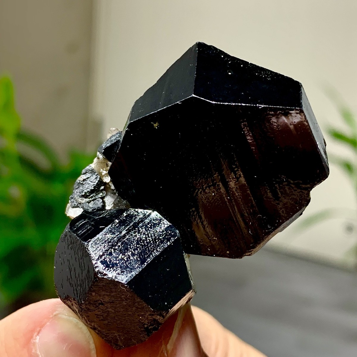 54G Natural Namibian Mercedes Benz shaped black tourmaline mineral