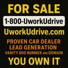 Vanity 800 Number & Domain – 1-800-UworkUdrive + UworkUdrive.com | Auto Finance