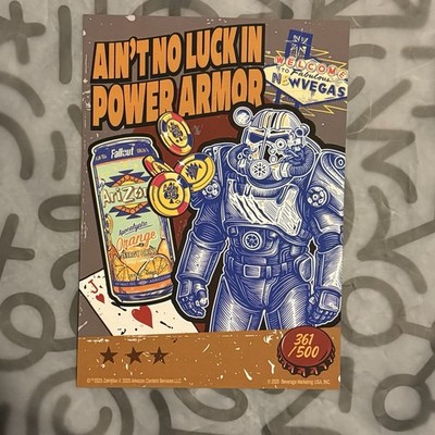 Arizona Tea x Fallout TV Show Art Print New Vegas Power Armor Vault-Tec 361/500