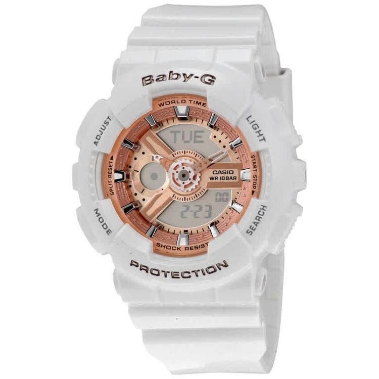 CASIO G-Shock Baby-G BA-110-7A1 Shock Resistant White Rose Analog
