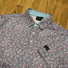 Sunday Swagger Floral Polo Shirt Men’s Size XL Golf Performance Stretch Flowers