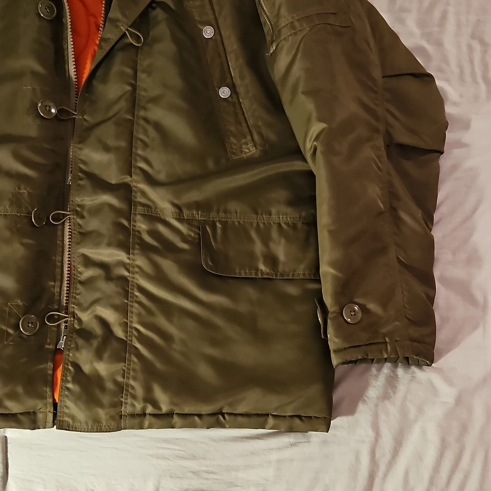 Vintage Y2k GAP Hooded Parka Snorkel Men's L Army Green image 4