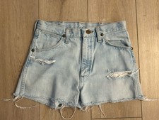 Vintage wrangler jeans cut off denim jean shorts distressed Women 4 Read