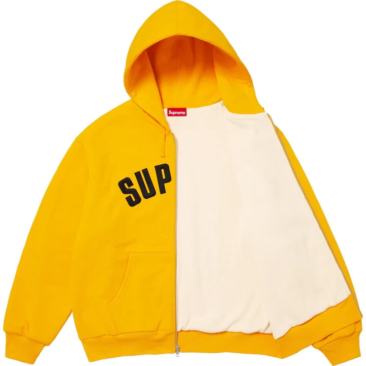 Supreme Arc Thermal Lined Zip Up Hooded Sweatshirt Gold | eBay Supreme Arc Thermal Lined Zip Up Hooded Sweatshirt Gold | eBay