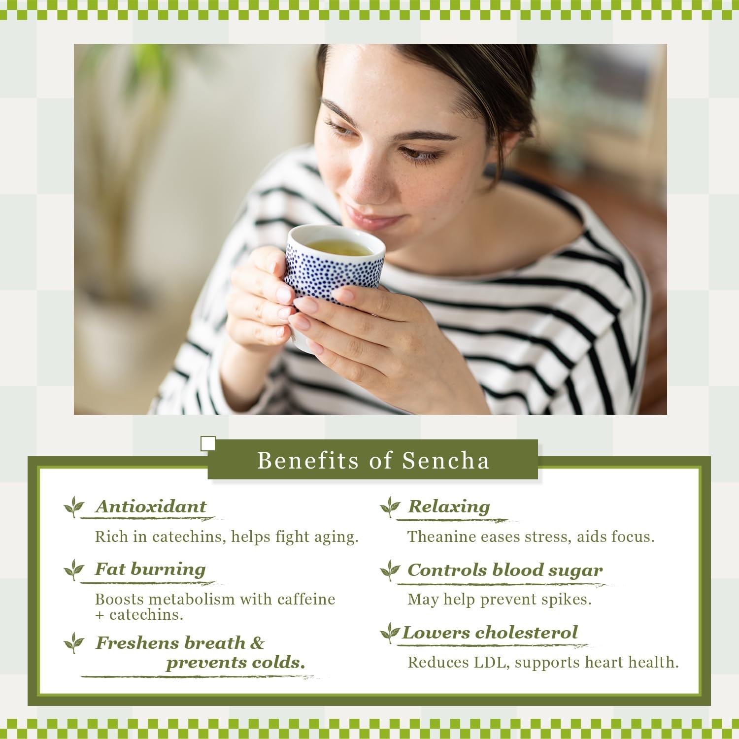 Sencha Green Tea &ndash; Organic Japanese Green Tea Loose Leaf, 80g Organic Loose L...