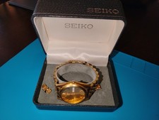 Vintage Seiko Datejust Style 7N43-8111 Gold Tone June 1995 Boxed New Battery