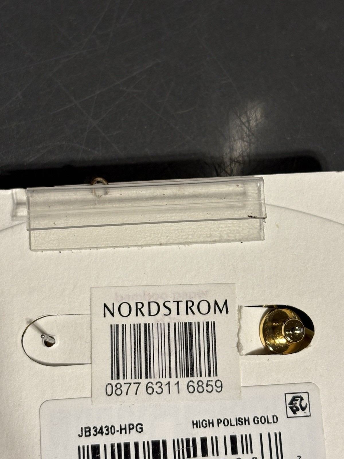 Jenny Bird Gold Puff Heart Drop Earrings New But Has Some Scratches Missing Back