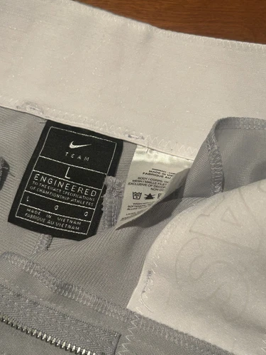 NIKE Men's Vapor Select Piped Baseball Pants Gray/Black Stripe- Large - Picture 3 of 5