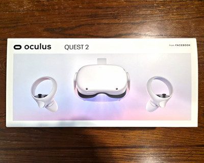 Meta Quest 2 64GB Standalone VR Headset White w/ 2 Controllers