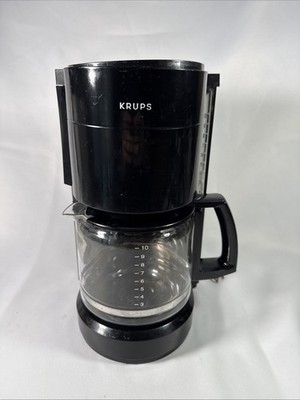 Krups Type 321 10 Cup Automatic Coffee Maker, Glass Carafe - Black