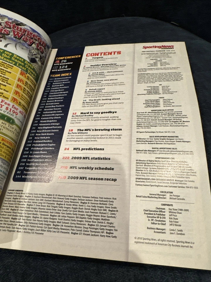 SportingNews Pro Football Magazine 2010 Good condition Foto 3 de 4