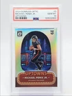 MICHAEL PENIX JR. 2024 DONRUSS OPTIC UPTOWNS ROOKIE SSP RC PSA 10 Q6438