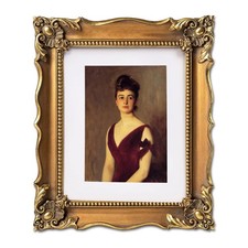 Vintage 8x10 Picture Frame with Embossed Flower, Ornate Gold Frame for 8x10 o...