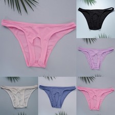 Mens Breathable Quick Dry Low Rise Underwear Solid Color Briefs for All Seasons