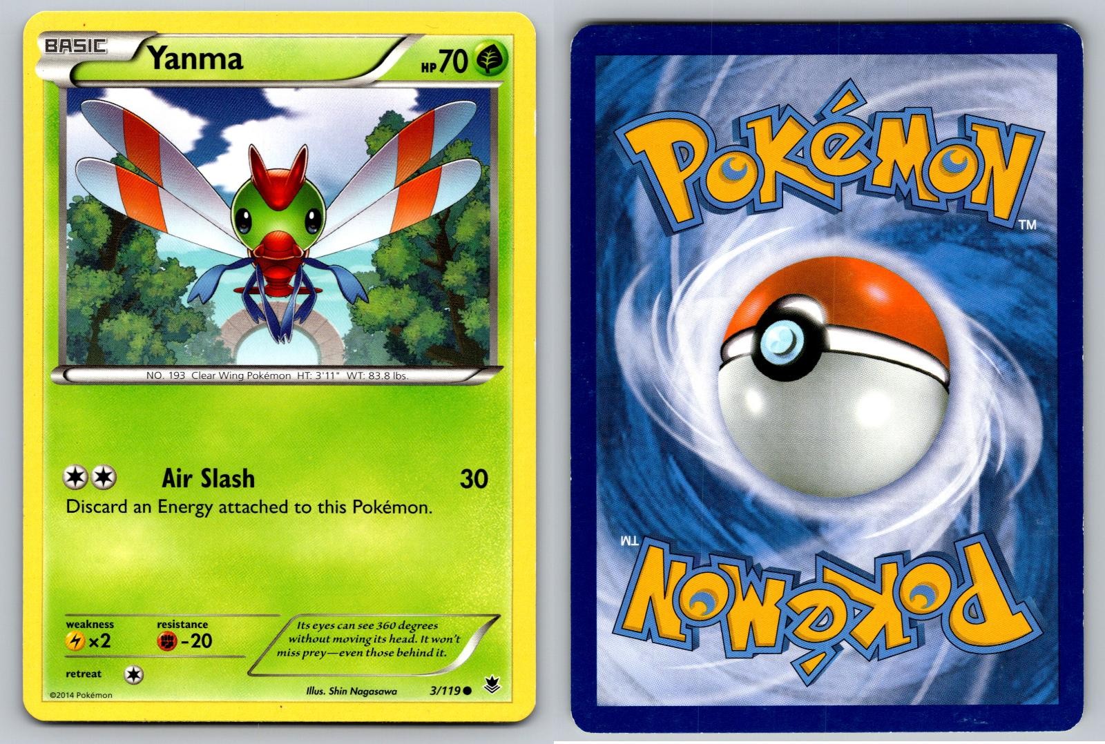 YANMA 3/119 COMMON PHANTOM FORCES POKEMON LP