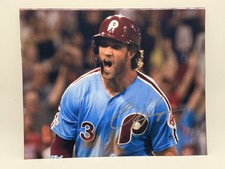 Bryce Harper Classic Phillies Jersey Silver Signed Autographed Photo Authentic 