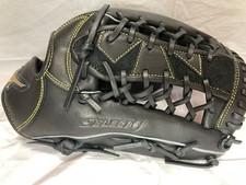 Mizuno Soft Baseball Gloves Right Hand Black 14 Soft Leather Outfield Used