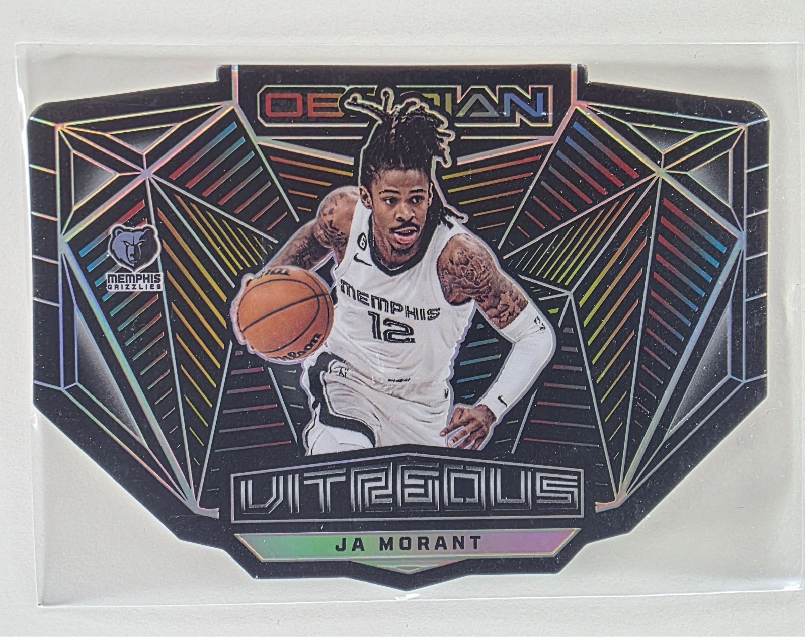 2022-23 Panini Obsidian Ja Morant VITREOUS #14 SSP !! 🔥🔥 CASE HIT !! 🔥🔥