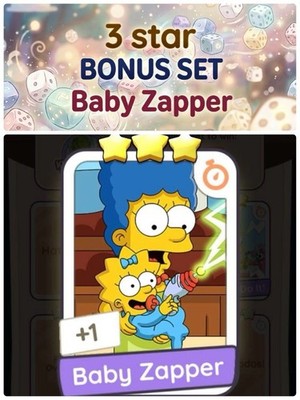 Baby Zapper - 3 Star - BONUS SET Monopoly Go
