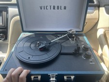 Victrola BT Suitcase Record Player With 3 Speed Turntable - Turquoise