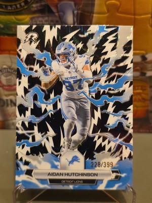 Topps 2025 NFL Aidan Hutchinson Detroit Lions Black Serial #34 /399 Parallel