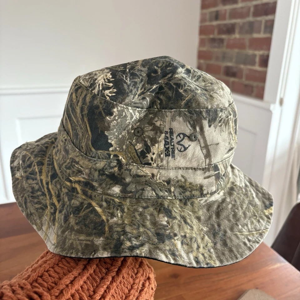 Chapéu de sol masculino Realtree Max I-1 XT camuflado laranja caça balde sistema operacional pesca ao ar livre - Imagem 3 de 4