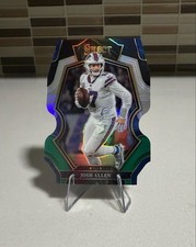 2022 Panini Select - Premier Level Josh Allen Bills Green & Yellow Prizm Die-Cut