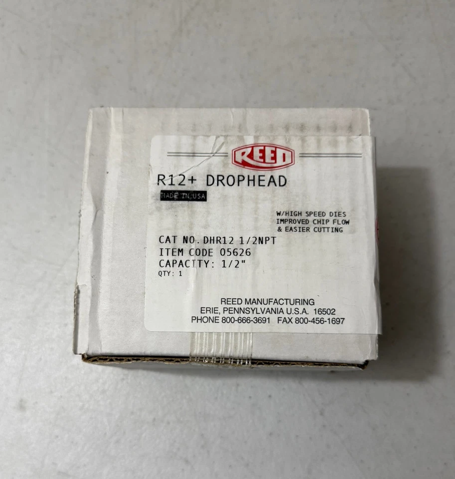 Reed Mfg - 05626 - DHR12 1/2NPT - 1/2” NPT R12+ Drophead - HSS For Threaders - Image 2 of 3