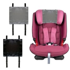 2 PCS Satin Car Seat Headrest Cover for Babies, Soft Silk Feeling Black Grey