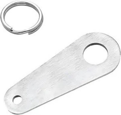 Luck Riding Bell Hanger Mount with Split Ring, Metal Keychain fo Color: Silver