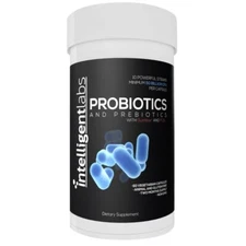 Intelligent Labs 50 Billion CFU Probiotic with Prebiotics No Refrigeration Ne...