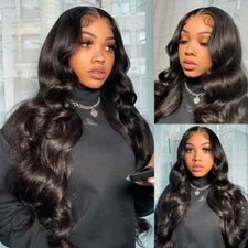 34 Inches 13x6 HD Lace Frontal Wig Wave Wigs 250 Density Human Hair HD Lace Wig