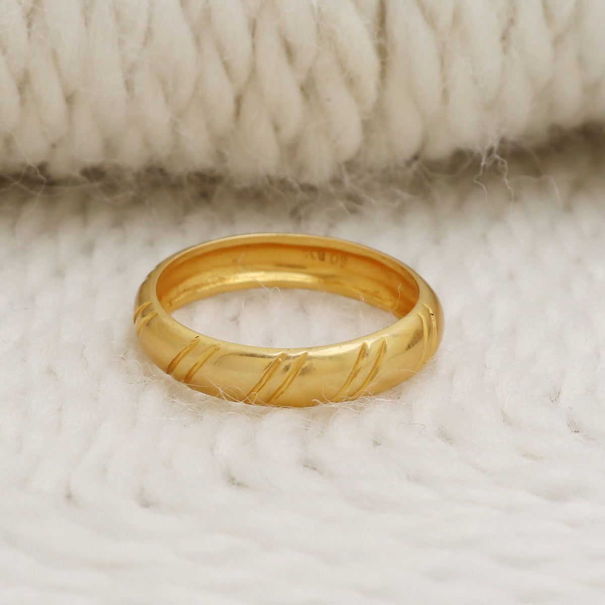 20k Yellow Gold Ring, 20k Fine Gold Handmade Ring for unisex or