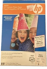 HP Premium Photo Paper Glossy 4X6 Ink Jet Picture 100 Sheets 10mil Fotos New
