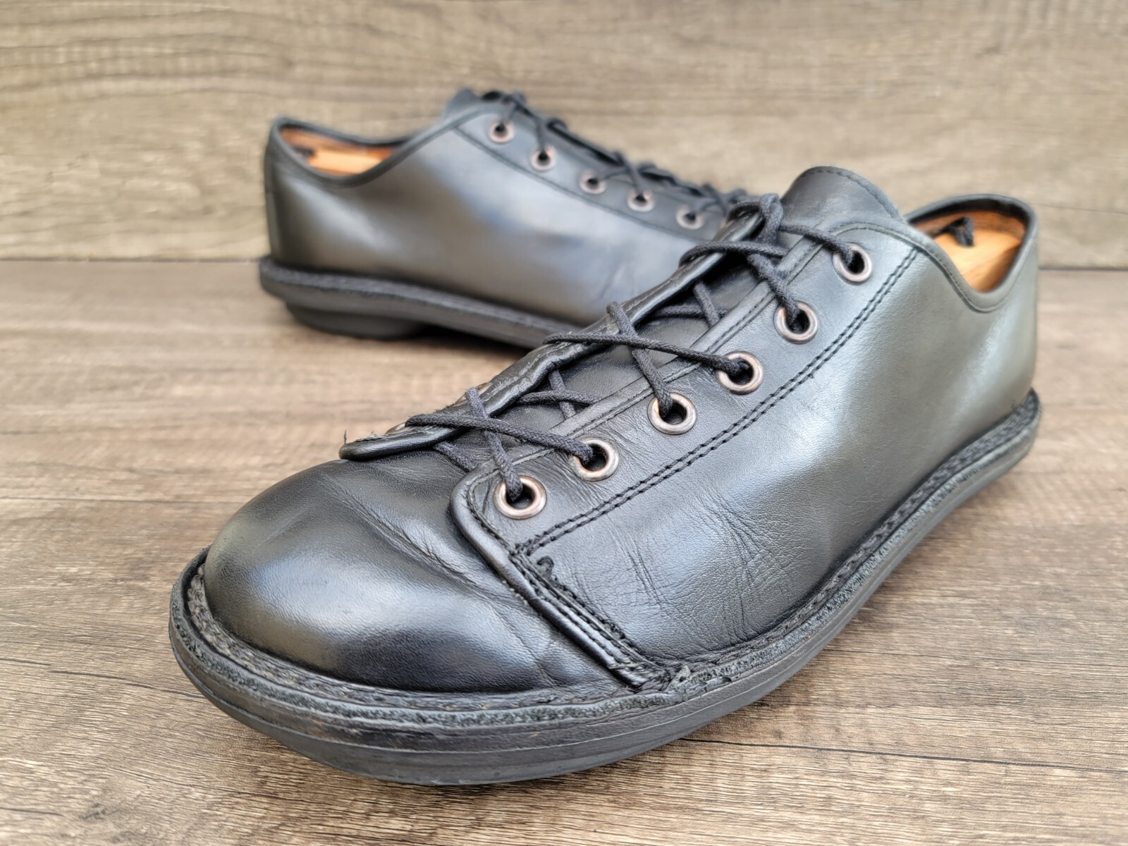 Trippen Men's Black Leather Lace up Shoes Sz 43 US 10. eBay