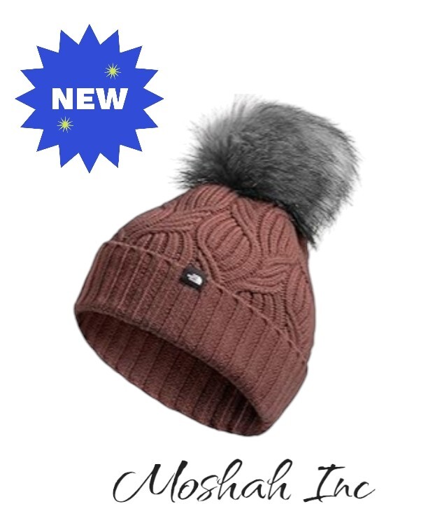 The North Face Oh Mega Fur Pom Beanie Winter Hat Minimal Grey Slightly Purple ? LINED OH MEGA FUR POM BEANIE K THE NORTH FACE KIDS ACCESSO  main image 4